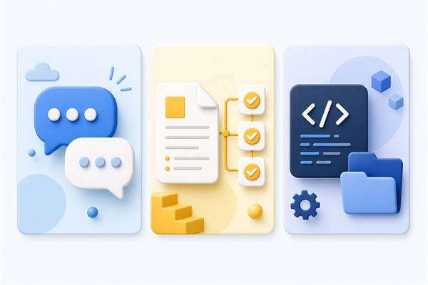 Chat・Work・Codexの3つの役割を比較した図