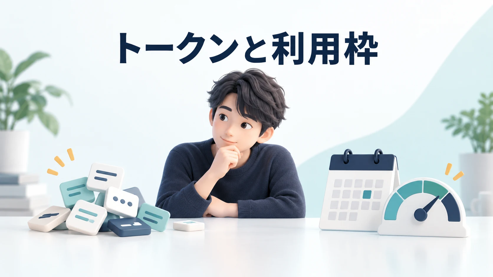 文章のトークンとプランの利用枠を別々に考えるイメージ